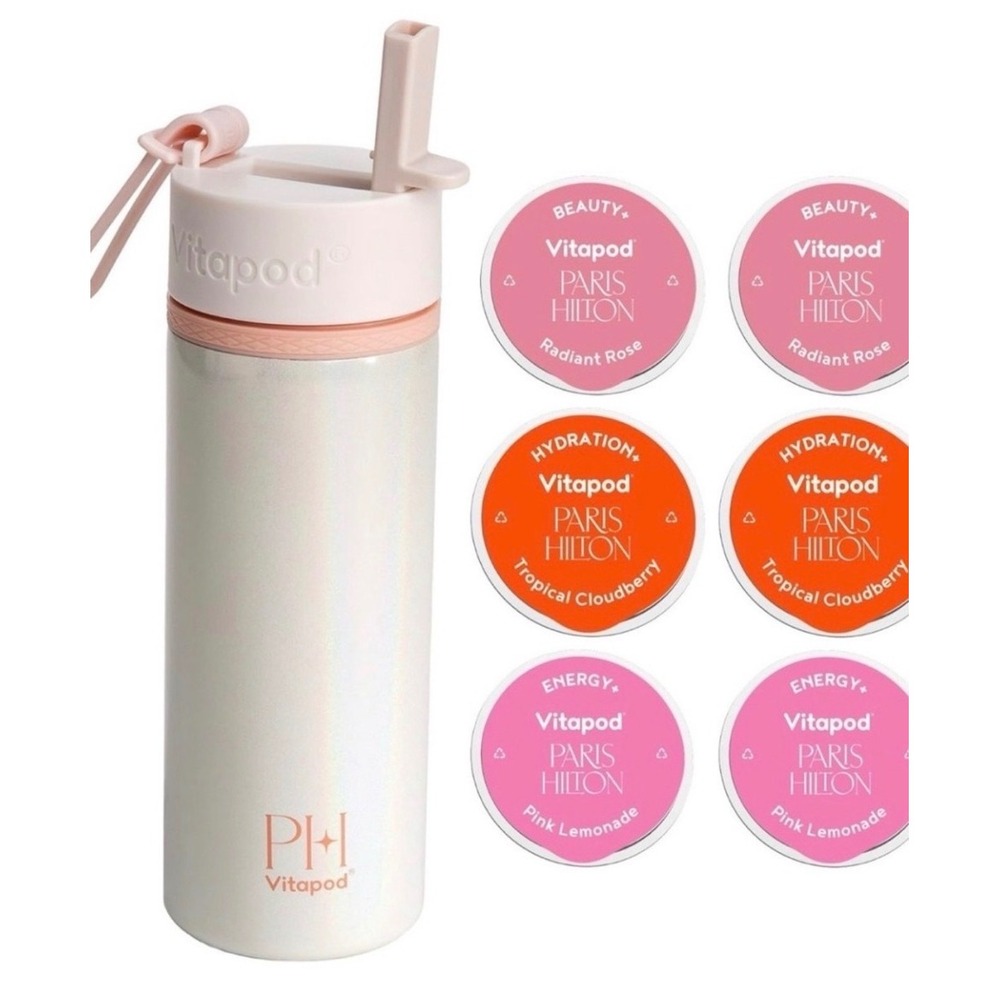 Vitapod Paris Hilton Daily Wellness System Champagne Kiss 22oz Bottle 6 Pods NEW